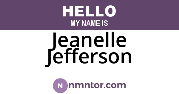 Jeanelle Jefferson