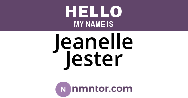Jeanelle Jester