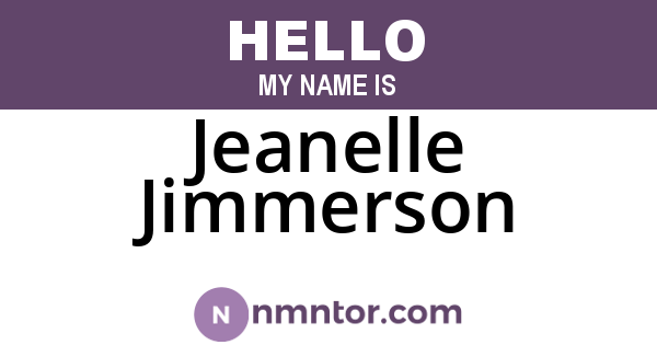 Jeanelle Jimmerson