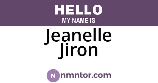 Jeanelle Jiron