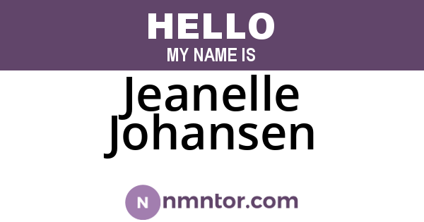 Jeanelle Johansen