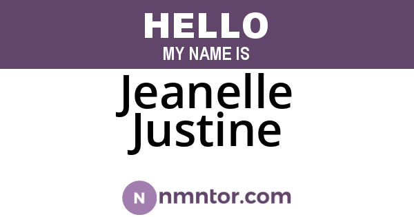 Jeanelle Justine