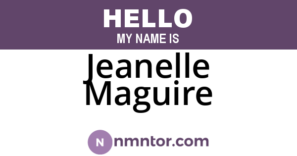 Jeanelle Maguire