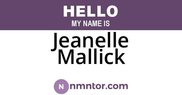 Jeanelle Mallick