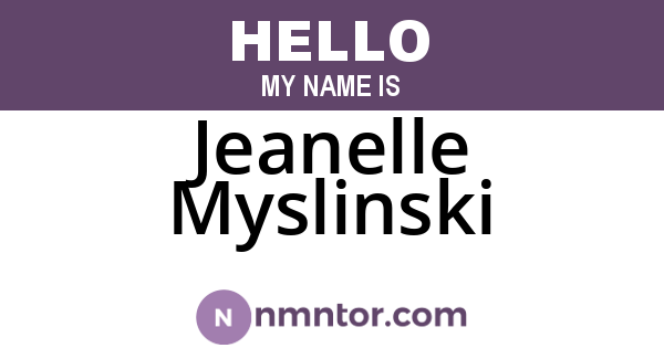 Jeanelle Myslinski
