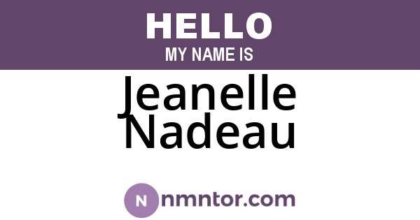 Jeanelle Nadeau