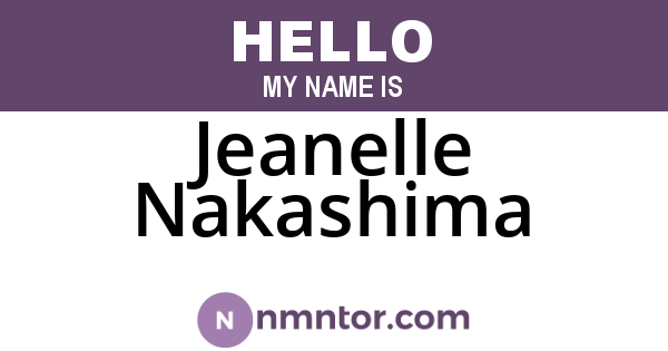 Jeanelle Nakashima