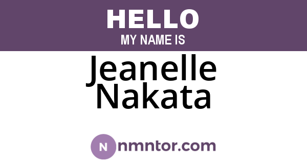 Jeanelle Nakata