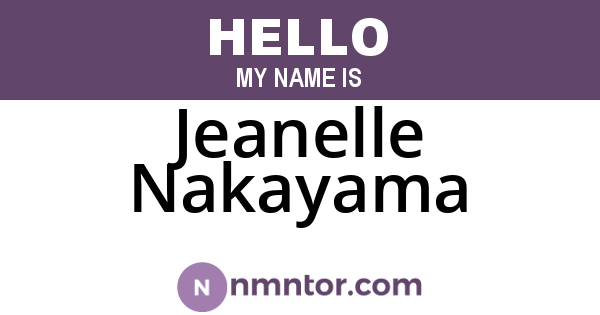 Jeanelle Nakayama
