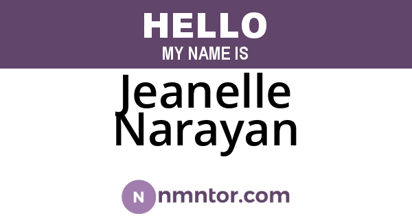 Jeanelle Narayan