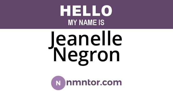 Jeanelle Negron