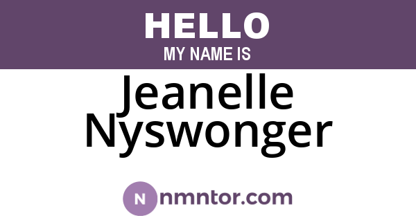 Jeanelle Nyswonger