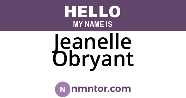 Jeanelle Obryant
