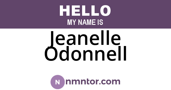 Jeanelle Odonnell