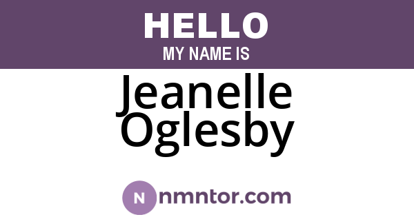 Jeanelle Oglesby