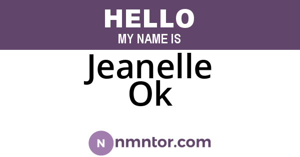 Jeanelle Ok