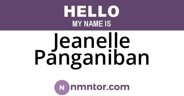 Jeanelle Panganiban