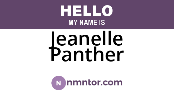 Jeanelle Panther