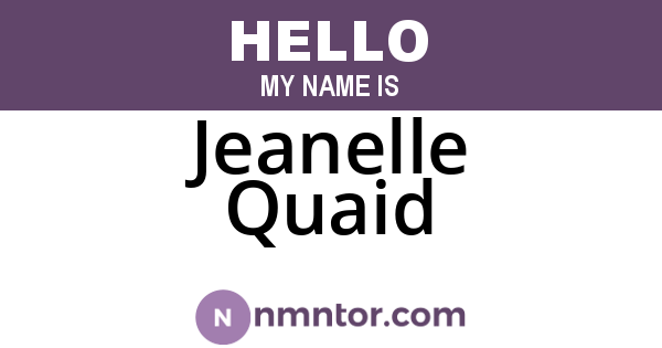 Jeanelle Quaid