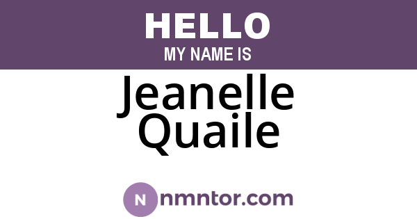 Jeanelle Quaile