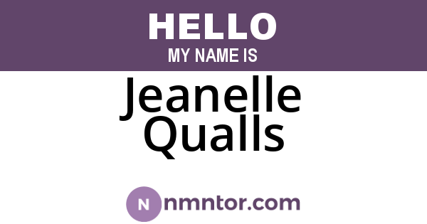 Jeanelle Qualls