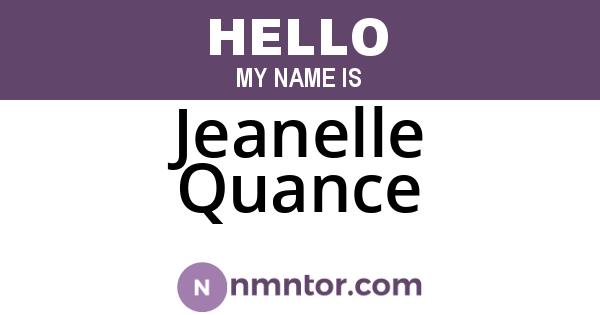 Jeanelle Quance