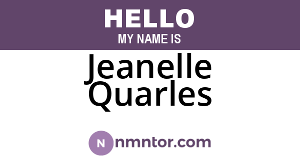 Jeanelle Quarles
