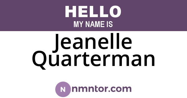 Jeanelle Quarterman