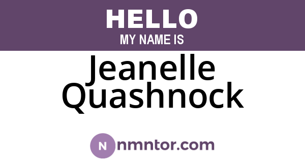 Jeanelle Quashnock