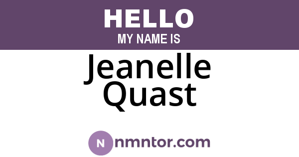 Jeanelle Quast
