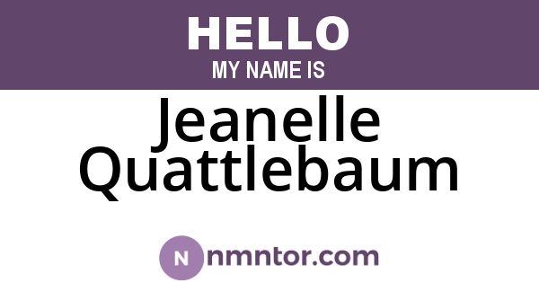 Jeanelle Quattlebaum