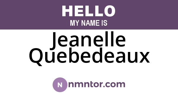 Jeanelle Quebedeaux