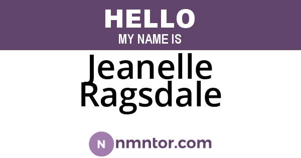 Jeanelle Ragsdale