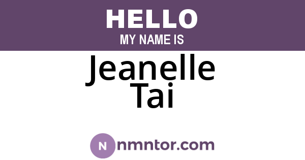 Jeanelle Tai
