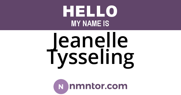 Jeanelle Tysseling