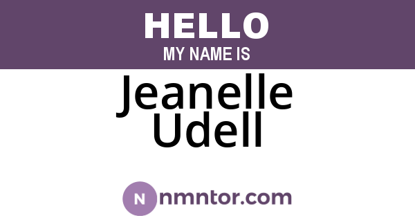 Jeanelle Udell