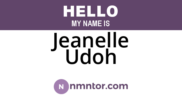 Jeanelle Udoh