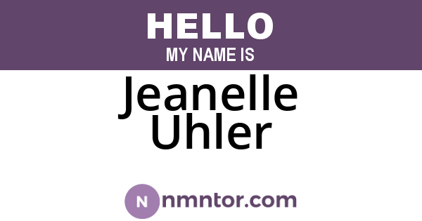 Jeanelle Uhler