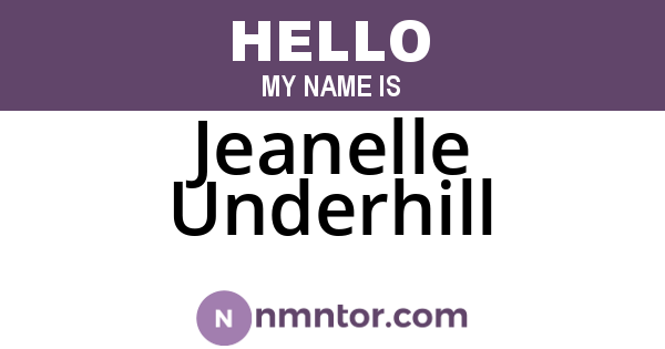 Jeanelle Underhill