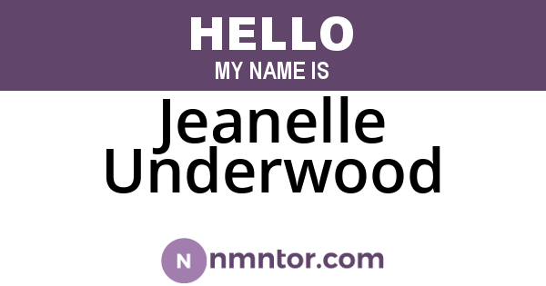 Jeanelle Underwood