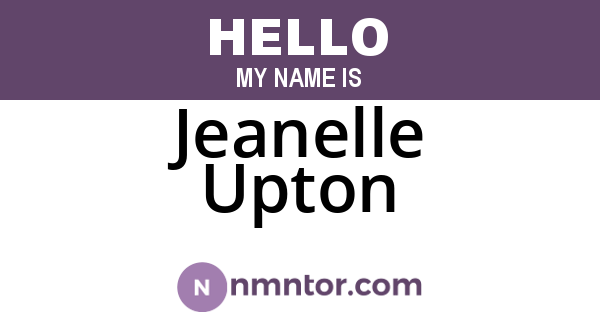 Jeanelle Upton