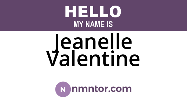 Jeanelle Valentine