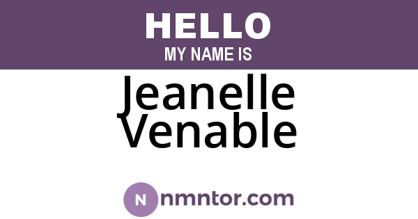 Jeanelle Venable