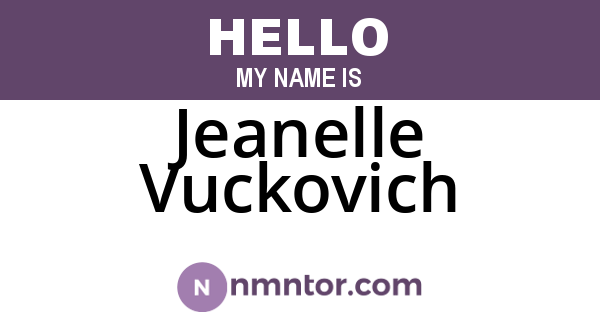 Jeanelle Vuckovich