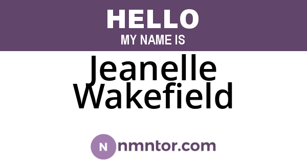 Jeanelle Wakefield
