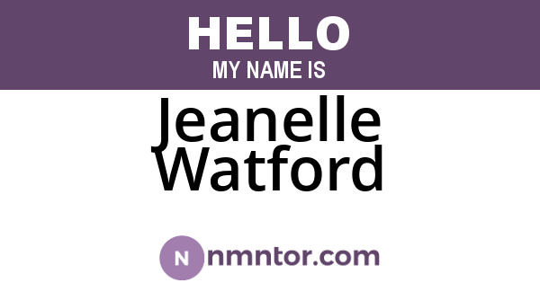 Jeanelle Watford