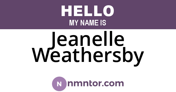 Jeanelle Weathersby