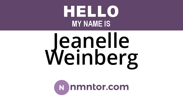 Jeanelle Weinberg