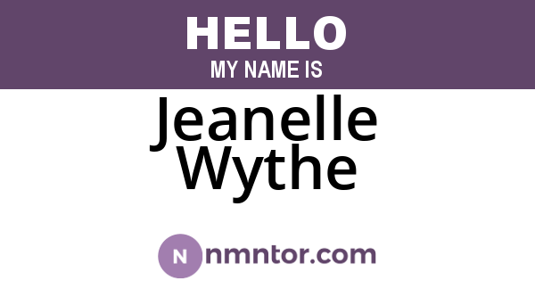 Jeanelle Wythe