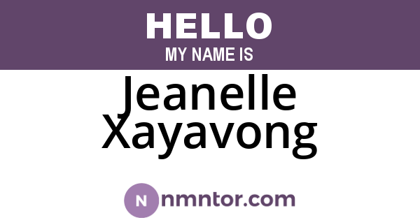 Jeanelle Xayavong